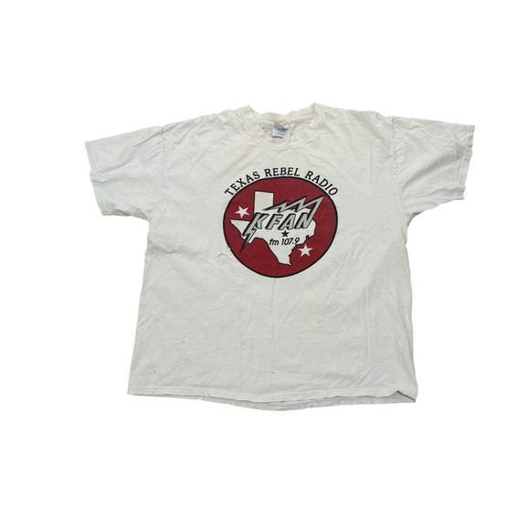 Hanes Other - Vintage 90s Texas Rebel Radio KFAN 107.9 T Shirt XL USA Made